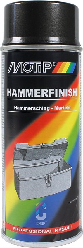 MoTip Hamerslag Verf ANTRACIET spuitbus 400ml
