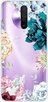 Voor Xiaomi Redmi K30 schokbestendig geverfd transparant TPU beschermhoes (edelsteenbloem)
