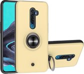 Voor OPPO Reno2 2 in 1 pc + TPU beschermhoes met 360 graden roterende ringhouder (goud)