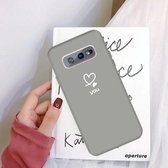 Voor Galaxy S10e Love Heart You Pattern Frosted TPU beschermhoes (grijs)