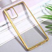 Voor Samsung Galaxy S20 + ultradunne beplating TPU beschermende zachte hoes (goud)