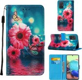 Voor Samsung Galaxy A71 5G Cross Textuur Schilderen Patroon Horizontale Flip Leren Case met Houder & Kaartsleuven & Portemonnee & Lanyard (Chrysanthemum)