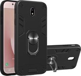 Voor Samsung Galaxy J7 Pro / J730 2 in 1 Armor Series PC + TPU beschermhoes met ringhouder (zwart)