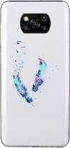 Voor Xiaomi Poco X3 Gekleurd tekeningpatroon Transparant TPU beschermhoes (veer)