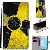 Voor Xiaomi Mi 10T Lite Gekleurde tekening Cross Texture Horizontale flip PU lederen tas met houder & kaartsleuven & portemonnee & lanyard (geel zwart logo)