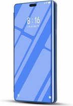 Galvaniserende spiegel horizontale flip lederen tas voor Huawei Y6 Pro (2019), met houder (hemelsblauw)