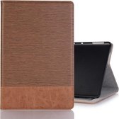 Cross Texture Horizontale Flip PU Leather Case voor Huawei MediaPad M5 Lite 10.1 inch, met houder & kaartsleuven & portemonnee (bruin)