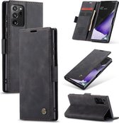 Voor Samsung Galaxy Note20 Ultra CaseMe multifunctionele horizontale flip lederen tas, met kaartsleuf & houder & portemonnee (zwart)