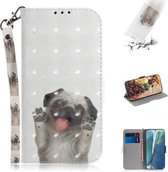 Voor Samsung Galaxy Note20 3D Gekleurde Tekening Horizontale Flip Leren Case met Houder & Kaartsleuven & Portemonnee & Lanyard (Pug)