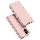 Voor Samsung Galaxy M31s DUX DUCIS Skin Pro Series Horizontale flip PU + TPU lederen tas, met houder en kaartsleuven (roségoud)