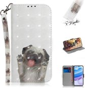 Voor Xiaomi Redmi 10X 5G 3D Geschilderd Patroon Magnetische Aantrekkelijkheid Horizontale Flip Leren Case met Houder & Kaartsleuf & Portemonnee & Lanyard (Pekingese Dag)