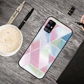 Voor Samsung Galaxy M31s Frosted Fashion Marble Shockproof TPU beschermhoes (Multicolor Square)