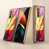 Voor Samsung Galaxy Z Fold2 GKK Galvaniseren Painted Glass Case (Diamond Red)