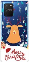 Voor Samsung Galaxy A91 / S10 Lite / M80s Christmas Series Clear TPU beschermhoes (Christmas Ugly Deer)