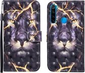 Voor Xiaomi Redmi Note 8 3D Geschilderd Patroon Horizontale Flip Leren Case met Houder & Portemonnee & Kaartsleuf & Lanyard (Thunder Lion)