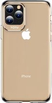 Voor iPhone 11 Pro Max TOTUDESIGN Clear Crystal Series Metal + PC beschermhoes (goud)