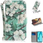 Voor Huawei nova 6 SE 3D Schilderen Horizontale Flip Leren Case met Houder & Kaartsleuf & Portemonnee & Lanyard (Aquarel bloemen)