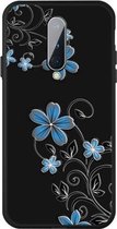 Voor OnePlus 8 TPU mobiel hoesje met reliëfdrukpatroon (kleine orchidee)