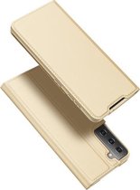 Voor Samsung Galaxy S21 5G DUX DUCIS Skin Pro Series Horizontale Flip PU + TPU lederen tas met houder en kaartsleuven (goud)