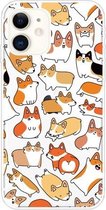 Voor iPhone 11 patroon TPU beschermhoes (veel Corgi)