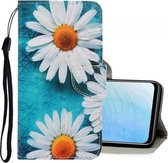Voor Vivo Y19 3D Gekleurde Tekening Horizontale Flip PU Lederen Case met Houder & Kaartsleuven & Portemonnee (Chrysanthemum)