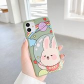 Voor iPhone 11 Cartoon Pattern TPU beschermhoes (konijn)