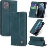 Voor iPhone 11 Pro POLA 008-serie Retro magnetische horizontale flip lederen tas met houder en kaartsleuven (blauw)