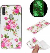 Voor Galaxy A11 Luminous TPU mobiele telefoon beschermhoes (Rose Flower)