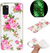 Voor Galaxy A41 Luminous TPU mobiele telefoon beschermhoes (Rose Flower)