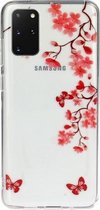 Voor Galaxy S20 + Transparant TPU beschermhoes voor mobiele telefoon (Maple Leaf)