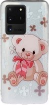 Voor Galaxy S20 Ultra transparant TPU beschermhoes voor mobiele telefoon (kleine beer)