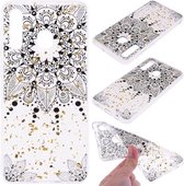 Cartoon patroon goudfolie stijl Dropping Glue TPU zachte beschermhoes voor Galaxy A20e (Datura)