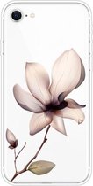 Voor iPhone SE 2020/8/7 Gekleurd tekeningpatroon Zeer transparant TPU beschermhoes (Lotus)