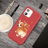 Voor iPhone 11 Cartoon Animal Pattern Shockproof TPU beschermhoes (Red Corgi)