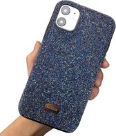 Voor iPhone 11 Mutural TPU + PC + Diamond Cloth beschermhoes (blauw)