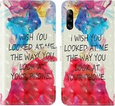 Voor Sony Xperia L4 3D-schilderij Gekleurd tekeningpatroon Horizontaal Flip TPU + PU-lederen hoes met houder & kaartsleuven & portemonnee & lanyard (Engelse letters)