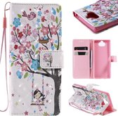 Voor Sony Xperia 20 3D Schilderen Horizontale Flip Leren Case met Houder & Kaartsleuf & Lanyard (Meisje Onder De Boom)