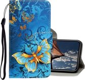 Voor iPhone 11 Pro 3D Gekleurde Tekening Horizontale Flip PU Leren Case met Houder & Kaartsleuven & Portemonnee (Jade Vlinder)
