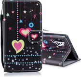 Voor Galaxy Note 10 Pro Gekleurde Tekening Patroon Horizontale Flip PU Lederen Case met Houder & Kaartsleuven & Portemonnee & Lanyard (Kleur Hart)