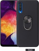 Voor Galaxy A90 5G, 360 roterende multifunctionele stent pc + TPU-hoes met magnetische onzichtbare houder (zwart)