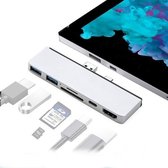 T0409 Multifunctionele USB 3.0 HUB Docking Station Netwerkkabel Interface-converter voor Microsoft Surface Pro 7