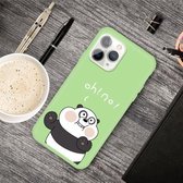 Voor iPhone 11 Pro Cartoon Animal Pattern Shockproof TPU beschermhoes (Green Panda)