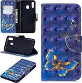 3D Gekleurde Tekening Patroon Horizontale Leren Flip Case voor Samsung Galaxy M20, met Houder & Kaartsleuven & Portemonnee (Vlinder)