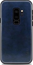 MOFI voor Galaxy S9 + PC + TPU + PU lederen beschermhoes achterkant (blauw)