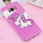 Voor Galaxy S8 Noctilucent IMD Horse Pattern Soft TPU Back Case Protector Cover