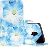 Voor Galaxy S9 + orchidee patroon horizontale flip lederen tas met houder en kaartsleuven en portemonnee