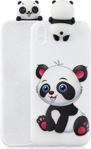 Voor Huawei Enjoy 8s schokbestendig Cartoon TPU beschermhoes (Panda)