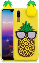 Voor Huawei P20 Pro 3D Cartoon patroon schokbestendig TPU beschermhoes (grote ananas)