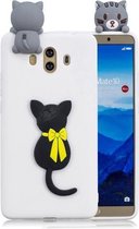 Voor Huawei Mate 10 3D Cartoon patroon schokbestendig TPU beschermhoes (kleine zwarte kat)