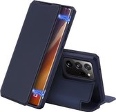 Voor Samsung Galaxy Note20 Ultra DUX DUCIS Skin X-serie PU + TPU horizontale flip lederen tas met houder en kaartsleuven (blauw)